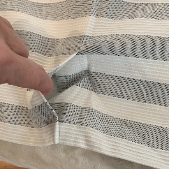 LOFT summer striped cotton skirt, fully lined size 12P - Picture 5 of 6